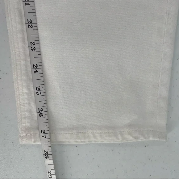 NWT American Eagle White Stretch Denim 5 Pocket Mom Jeans Casual Cotton Blend - Picture 11 of 13